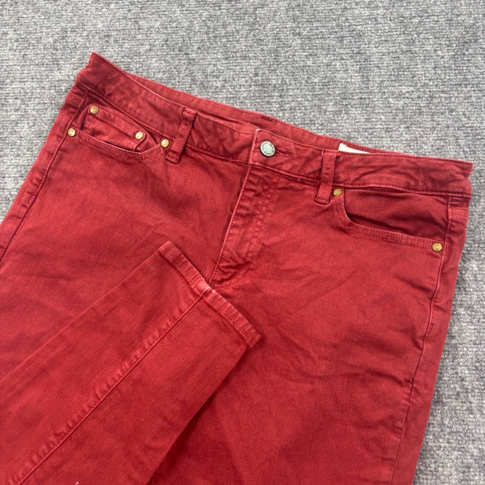 Two by Vince Camuto Skinny Jeans 32/14 Red Moto Seam Detail Womens